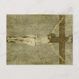 Postal Jesús en la cruz
