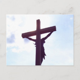Postal Jesús en la cruz