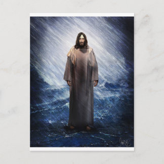 Postal Jesús en la tormenta