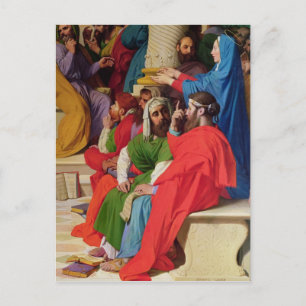 Postal Jesús entre los Médicas