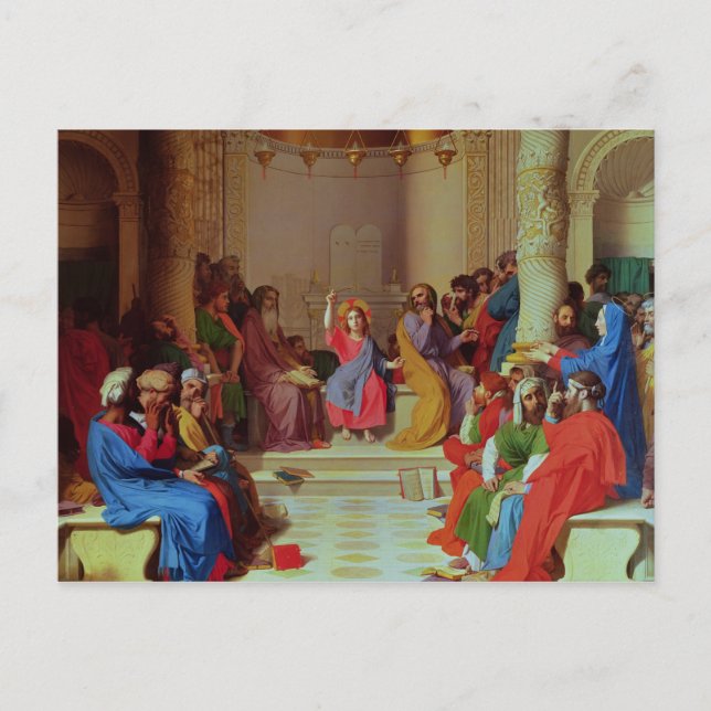 Postal Jesús entre los Médicas, 1862 (Anverso)