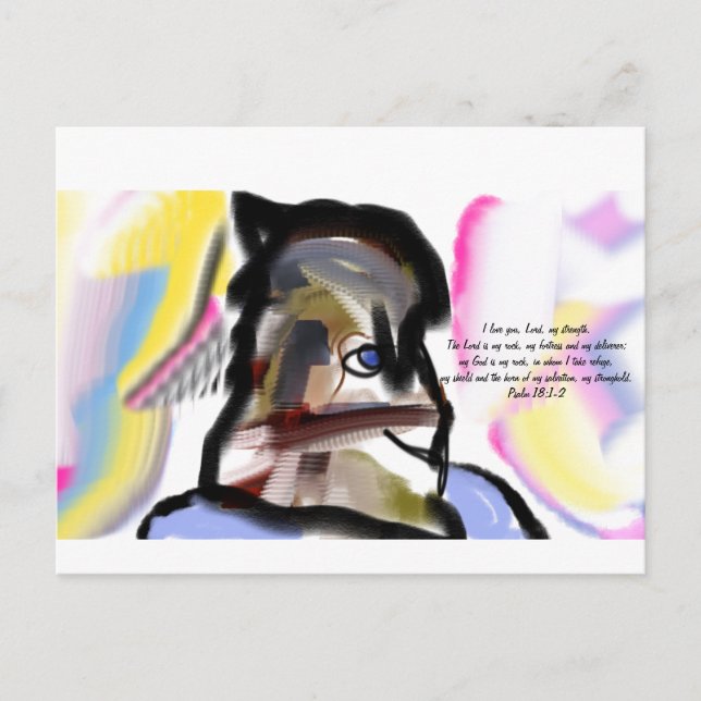 Postal Jesús es amor (Anverso)