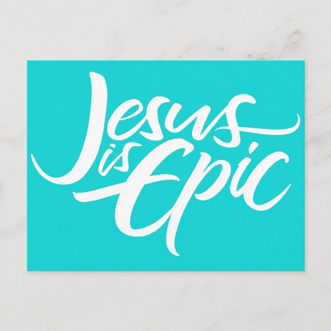 Postal Jesús es el típico y Verde azulado acuario azul cr (Anverso)