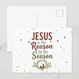 Postal Jesús Es La Razón De La Postcarta De Temporada