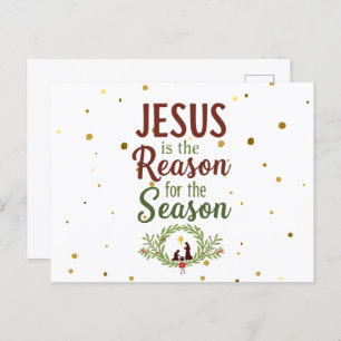 Postal Jesús Es La Razón De La Postcarta De Temporada