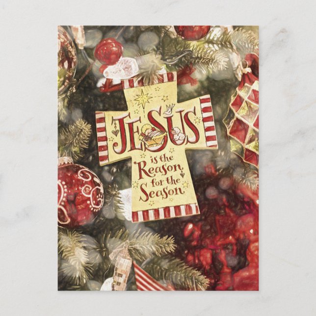Postal Jesús es la razón de la temporada (Anverso)