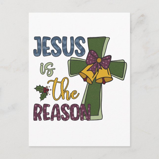 Postal Jesús es la razón por la que Merry Christmas Story (Anverso)