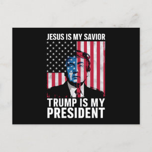 Postal Jesús Es Mi Salvador Trump Es Mi Presidente 2024