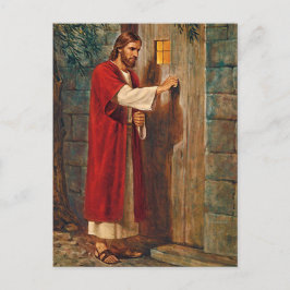 Postal Jesús golpea en la puerta
