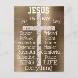 Postal Jesús inspirador es mi Todo -Cristiano