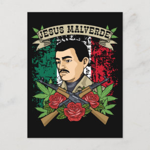 Postal Jesus Malverde Gift Mujeres y hombres Jesus Malver