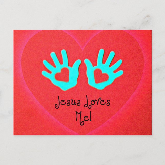 Postal ¡Jesús me quiere! (Anverso)