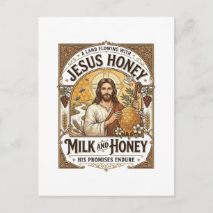 Postal Jesús Miel Leche Y Miel Jesús Miel Leche Miel 