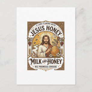Postal Jesús Miel Leche Y Miel Jesús Miel Leche Miel