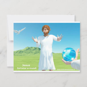 Postal Jesus Salavator e - mundi