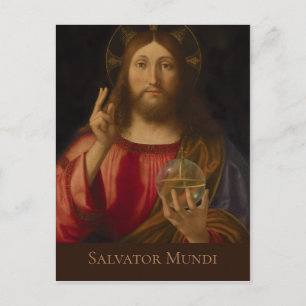 Postal Jesus Salvator mundi Andrea Previtali CC0985