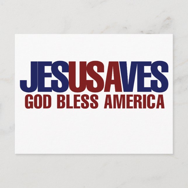 Postal Jesus Saves (Anverso)