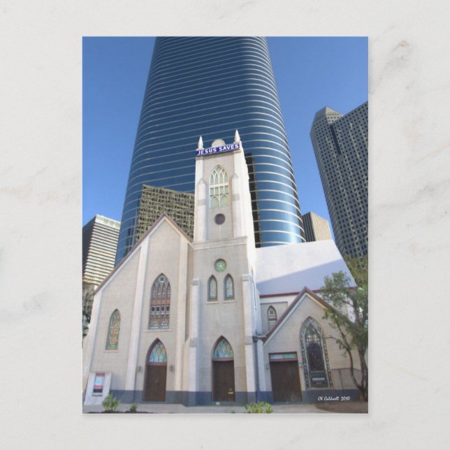 Postal Jesus Saves Houston (Anverso)