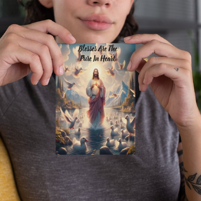 Postal Jesús Sereno Cielo de Patos (Subido por el creador)