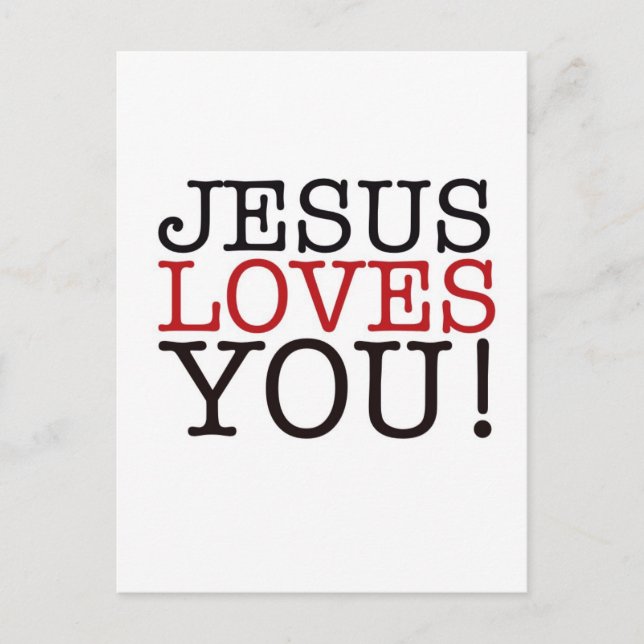 Postal ¡Jesús Te Ama! (Anverso)