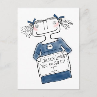 Postal Jesús Te Ama Chica