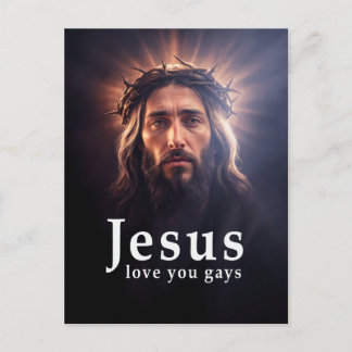 Postal Jesús te ama marica