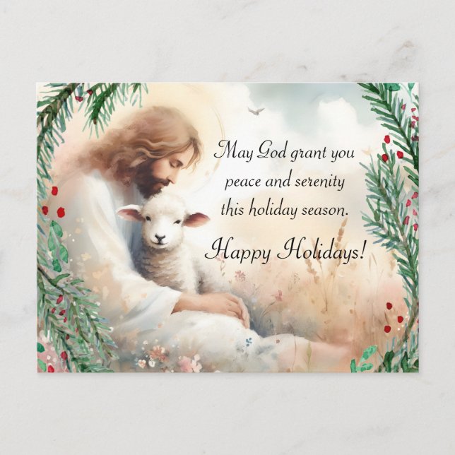 Postal Jesús y Cordero (Anverso)