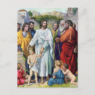 Postal Jesús Y Los Niños
