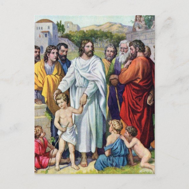 Postal Jesús Y Los Niños (Anverso)