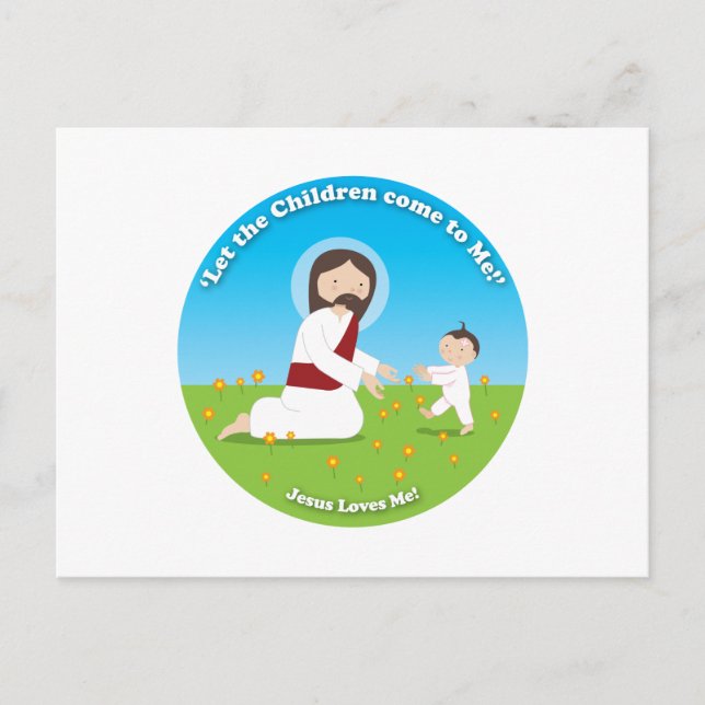 Postal Jesús y niño (Anverso)