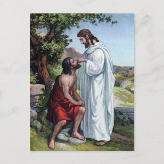 Postal Jesús Y Un Ciego