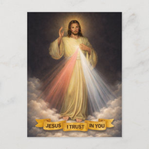Postal Jesús Yo Confío en Ti Divina Misericordia Religios