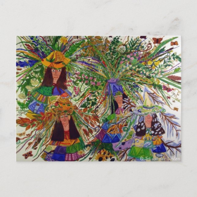 Postal Jet van der Linden ansichtkaart (Anverso)
