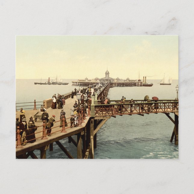 Postal Jetty victoriana de 1890 en Margate Kent (Anverso)