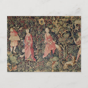 Postal Jeu de Marelle et Cueillette de Fruits