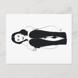 Postal Jeune femme assise