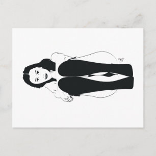 Postal Jeune femme assise
