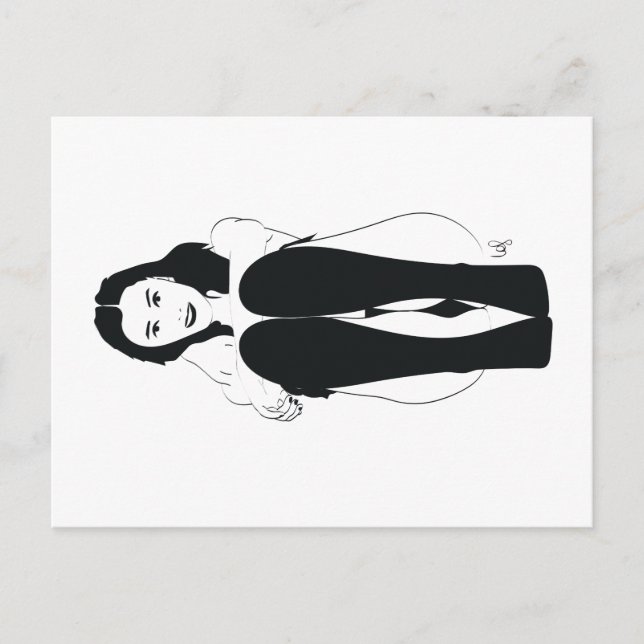 Postal Jeune femme assise (Anverso)