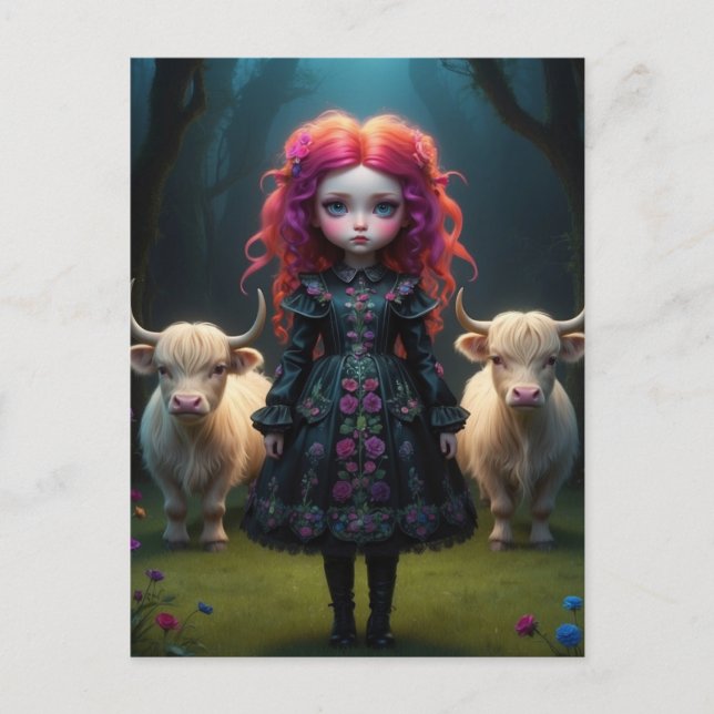 Postal Jeune fille écossaise  (Anverso)