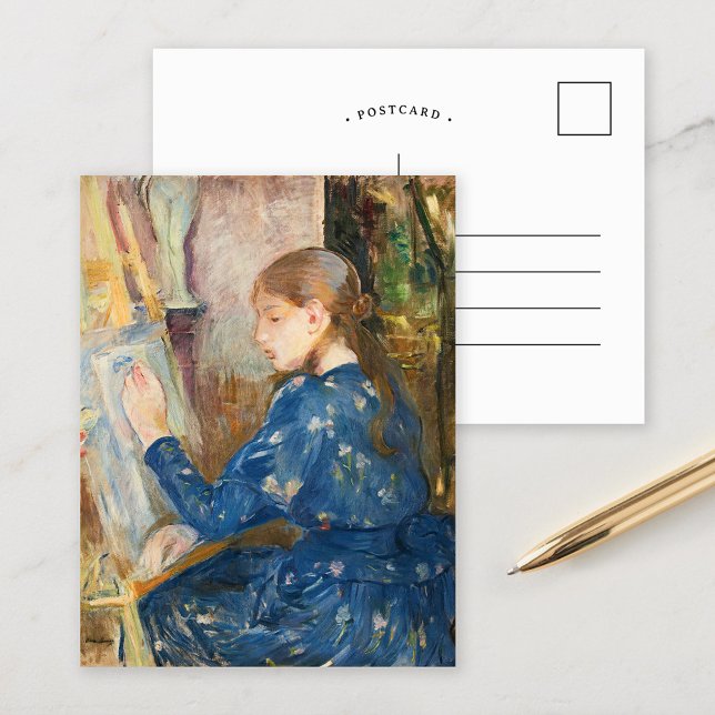 Postal Jeune Fille Écrivant | Berthe Morisot (Subido por el creador)