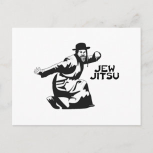 Postal Jew Jitsu Post Card   Judía Bar Mitzvah Regalos
