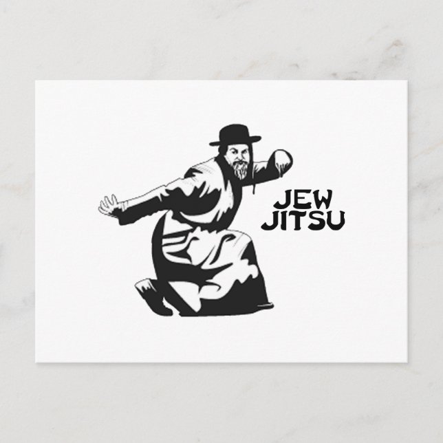 Postal Jew Jitsu Post Card | Judía Bar Mitzvah Regalos (Anverso)
