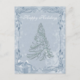 Postal Jeweled del árbol de navidad