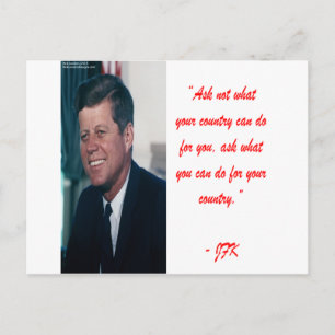 Postal JFK & Cita de No Preguntes