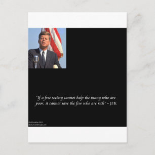 Postal JFK Cita de salvar a ricos y pobres