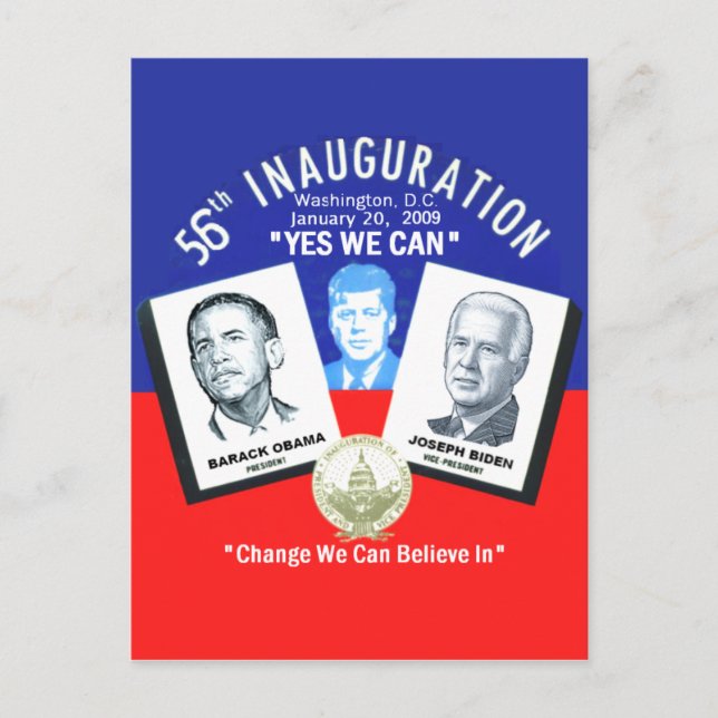 Postal JFK inaugural (Anverso)
