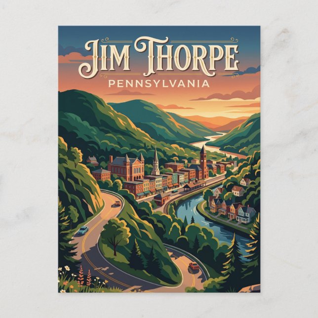 Postal Jim Thorpe EE. UU. (Anverso)