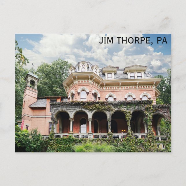 Postal Jim Thorpe Pennsylvania Harry Packer Mansion (Anverso)