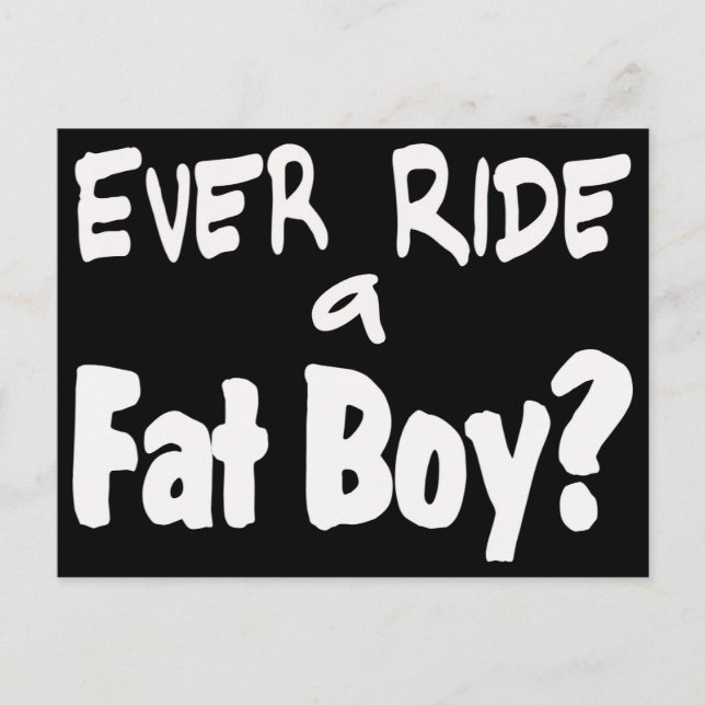Postal Jinete de Fat Boy (Anverso)