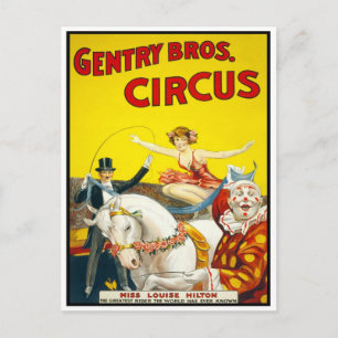 Postal Jinete de Trucos de Circo, 1920